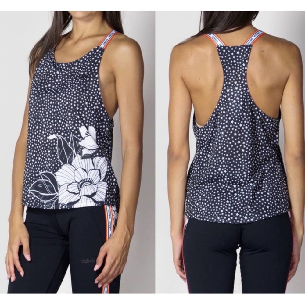 Farm Rio x Adidas Colab Brilliant Basics Farm Racerback Tank Top Women XS